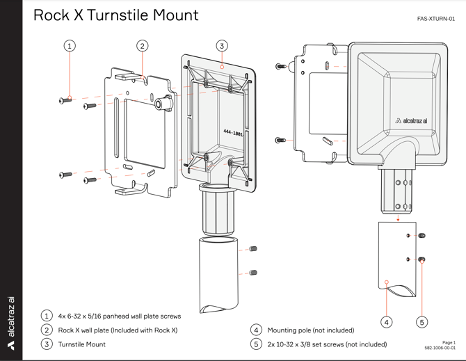 Rock X Pole Turnstile Mount