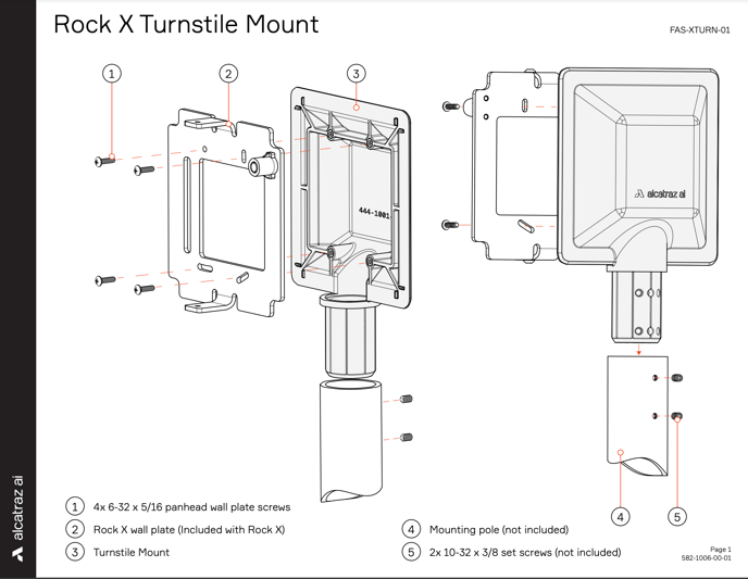 Rock X Pole Turnstile Mount